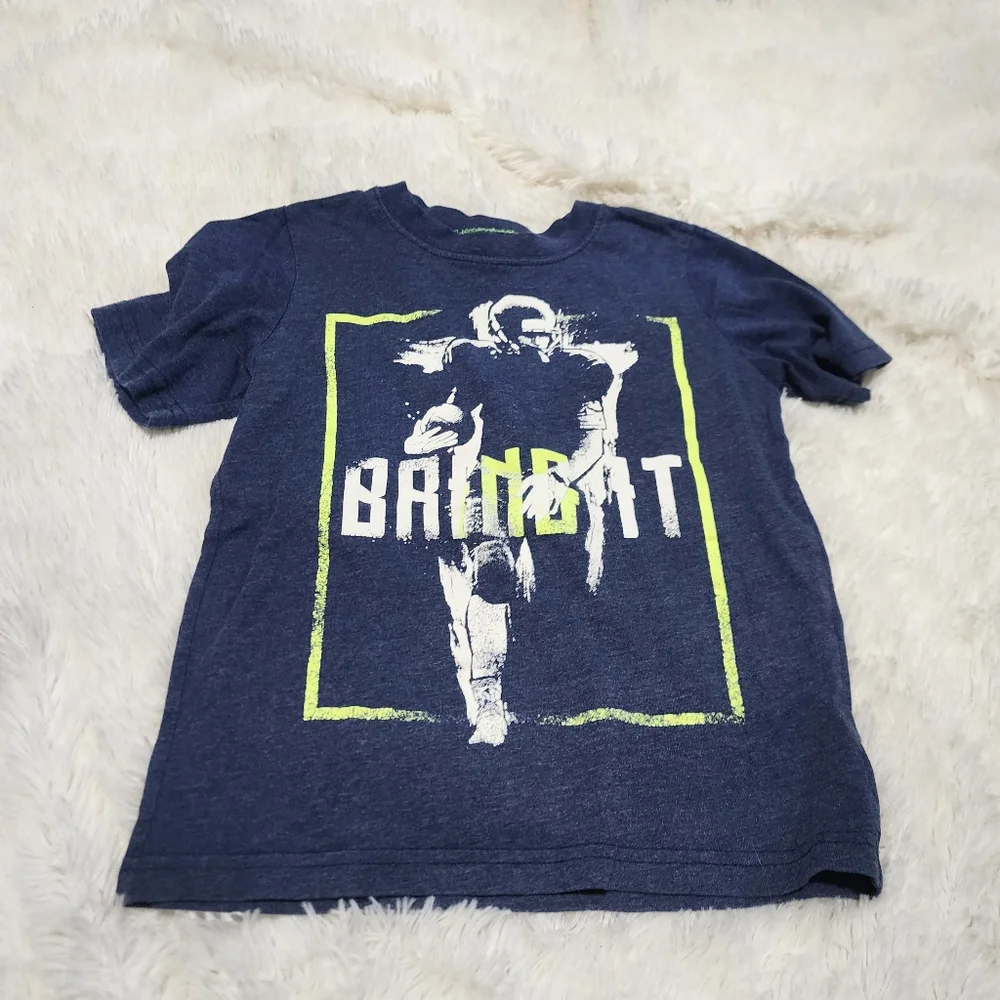 Carter's kid blue graphic tshirt football 